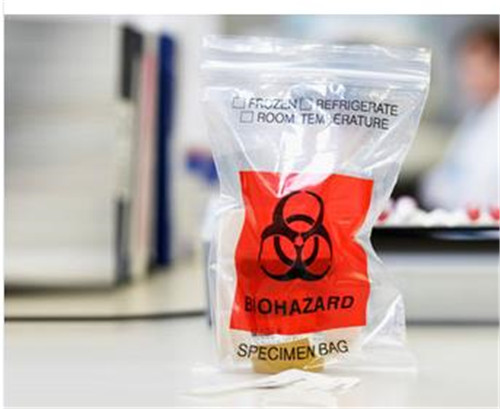 Biohazard specimen  clean ldpe bags A 
